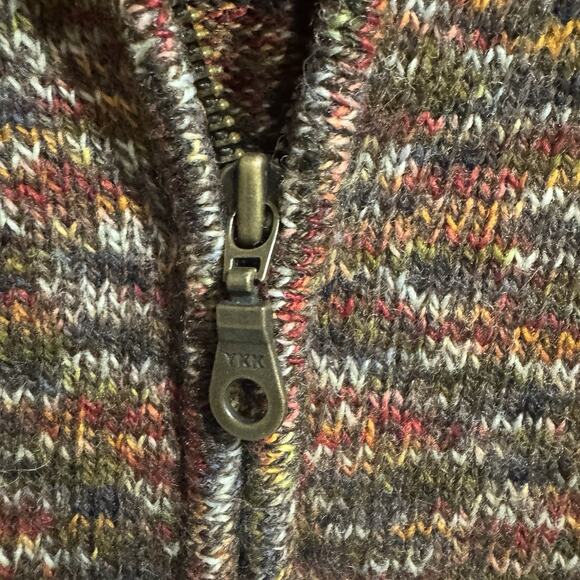 Pendleton Women Medium 100 Shetland Wool Multicolor Full Zip Cardigan - Picture 6 of 7